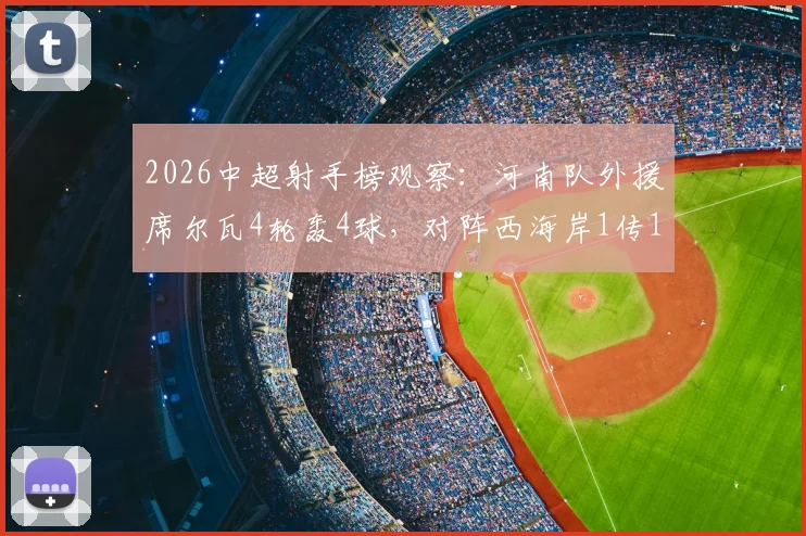 2026中超射手榜观察:河南队外援席尔瓦4轮轰4球,对阵西海岸1传1射尽显大腿本色